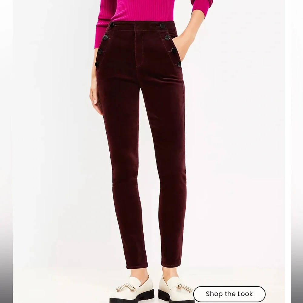 Final Sale 🔥No More Low Offers Mariner Skinny Pants in Velvet Size 27